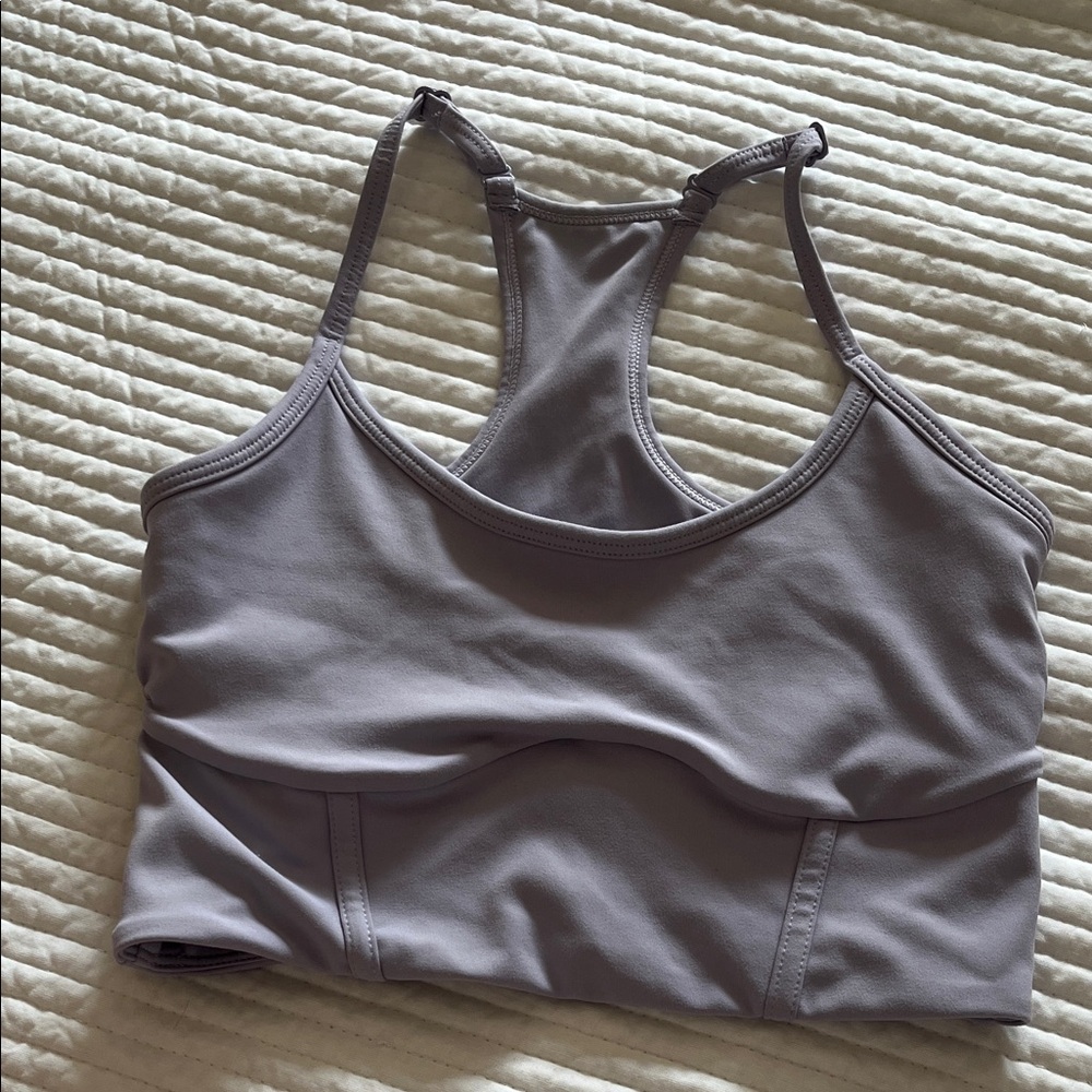 Blogilates purple sports bra